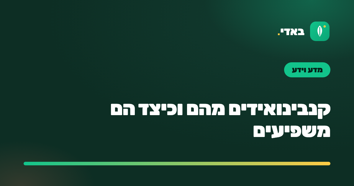 קנבינואידים מהם וכיצד הם משפיעים